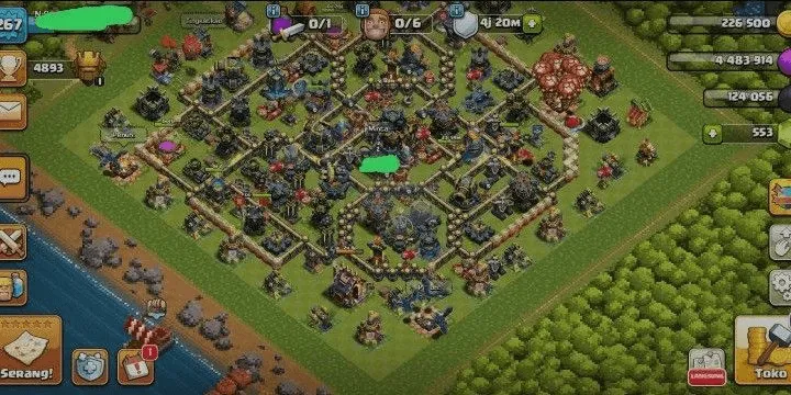 COC558 COC TH17 ALMOST ALLMAXX GG CHEAP ABIEZZ 4893 TROPHIES (G)
